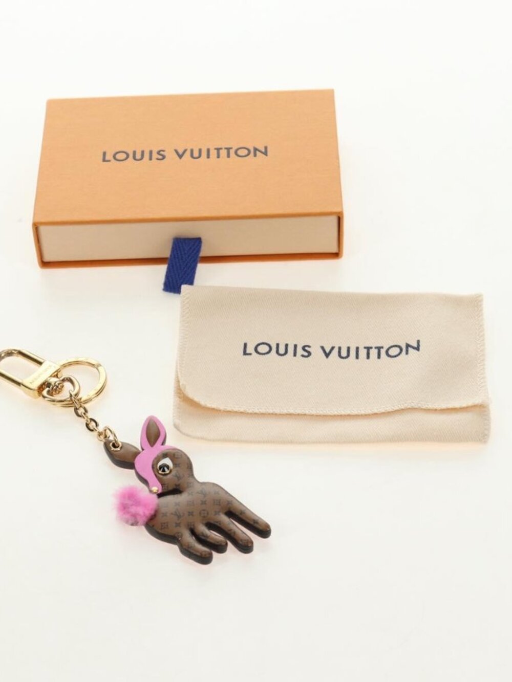 Authentic Louis Vuitton Deer Do Charm with Box - Pink Detail and Monogram!